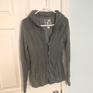 Billabong Women's vintage hooded Green Sweater